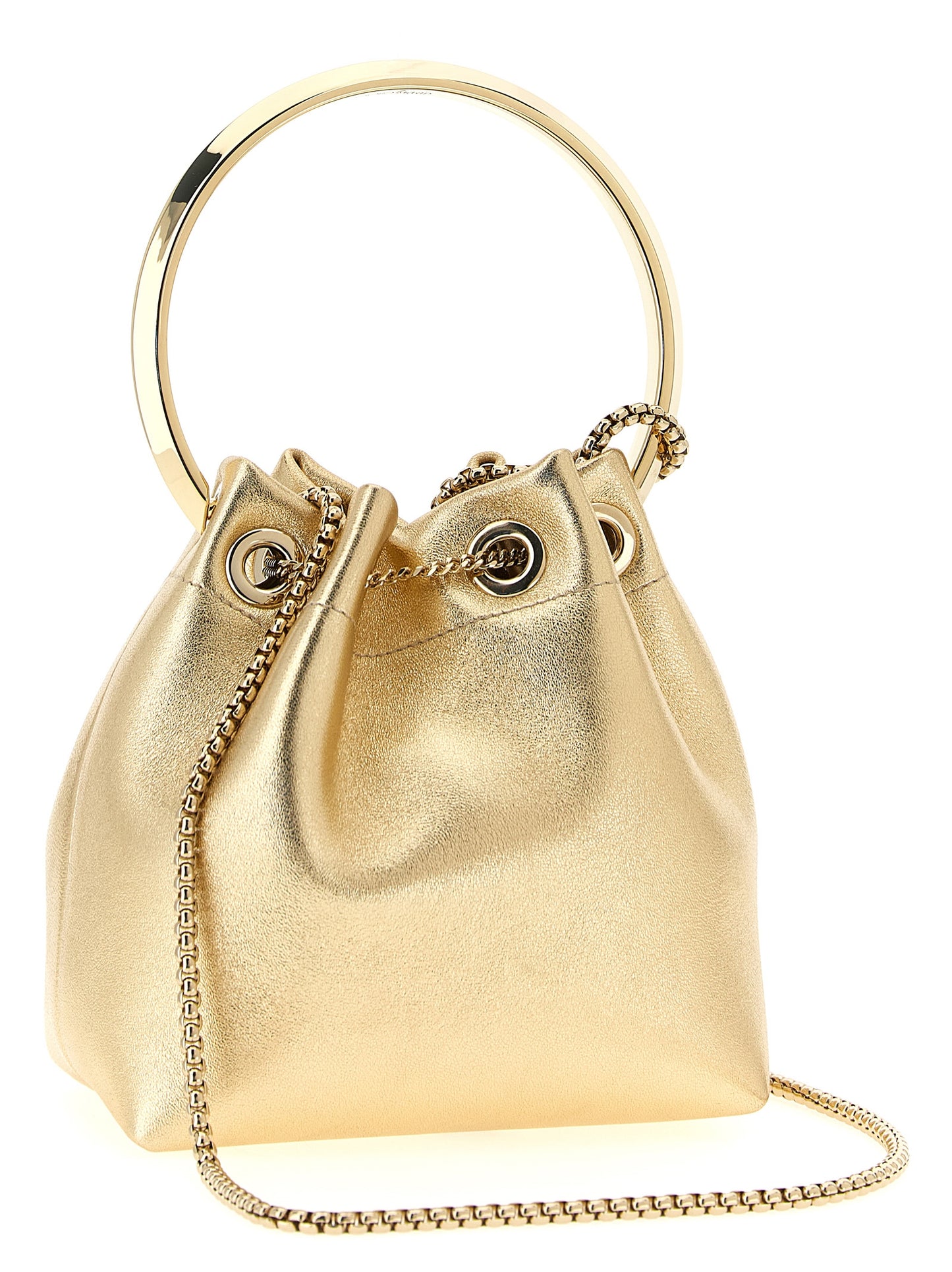 Jimmy Choo Gold Lamb Leather Handbag