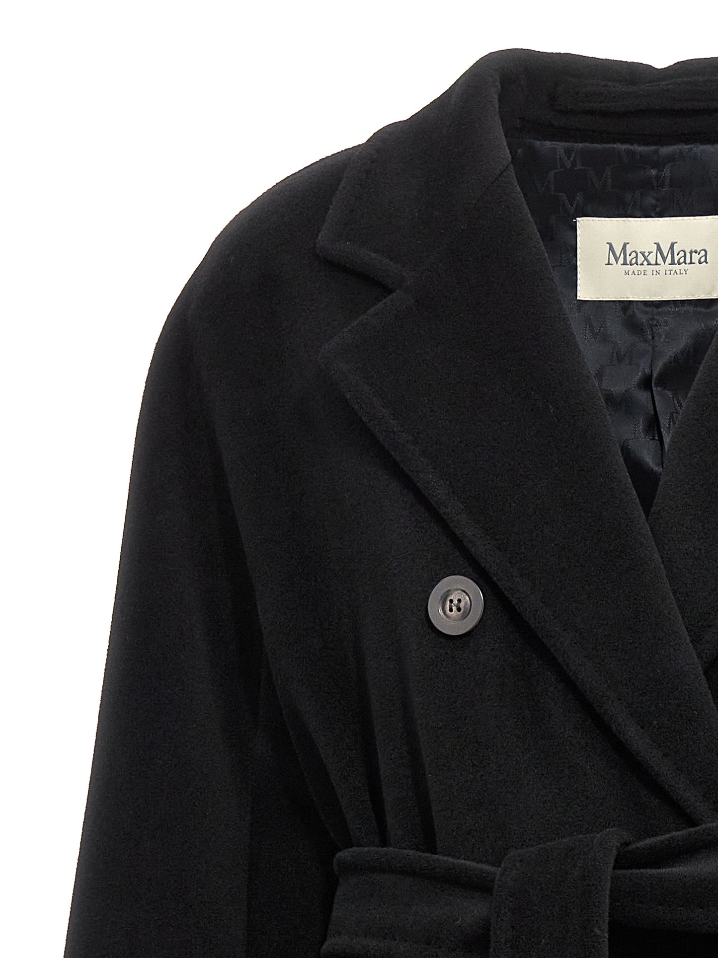 Max Mara Black Virgin Wool Coat