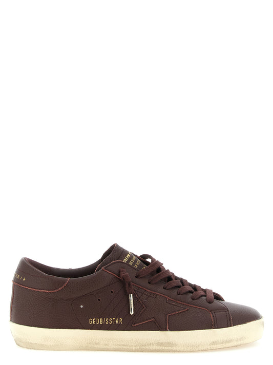 Golden Goose Bordeaux Cowhide Low Top Sneakers