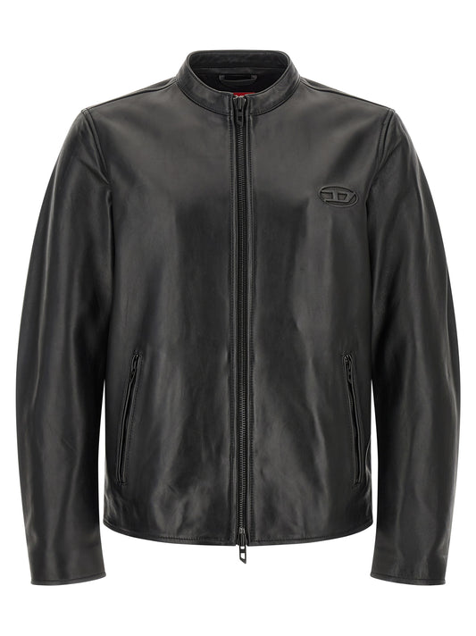 Diesel Black Lamb Leather Leather Jacket