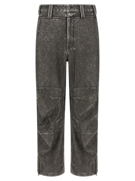 Diesel Gray Polyethylene Casual Pants