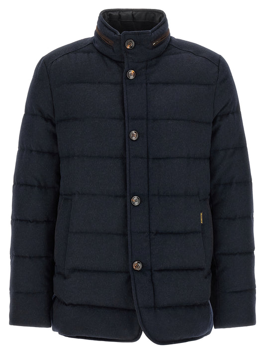 MooRER Blue Wool Full-Length Jacket