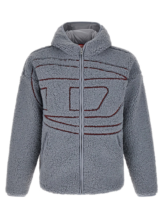 Diesel Gray Polyester Sweatshirt