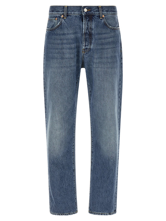 Department 5 Blue Cotton Relaxed Fit Jeans