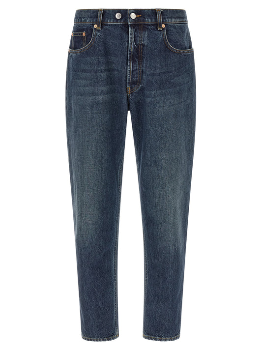 Department 5 Blue Cotton Tapered Jeans