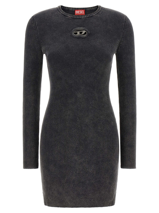 Diesel Black Cotton Short Dress