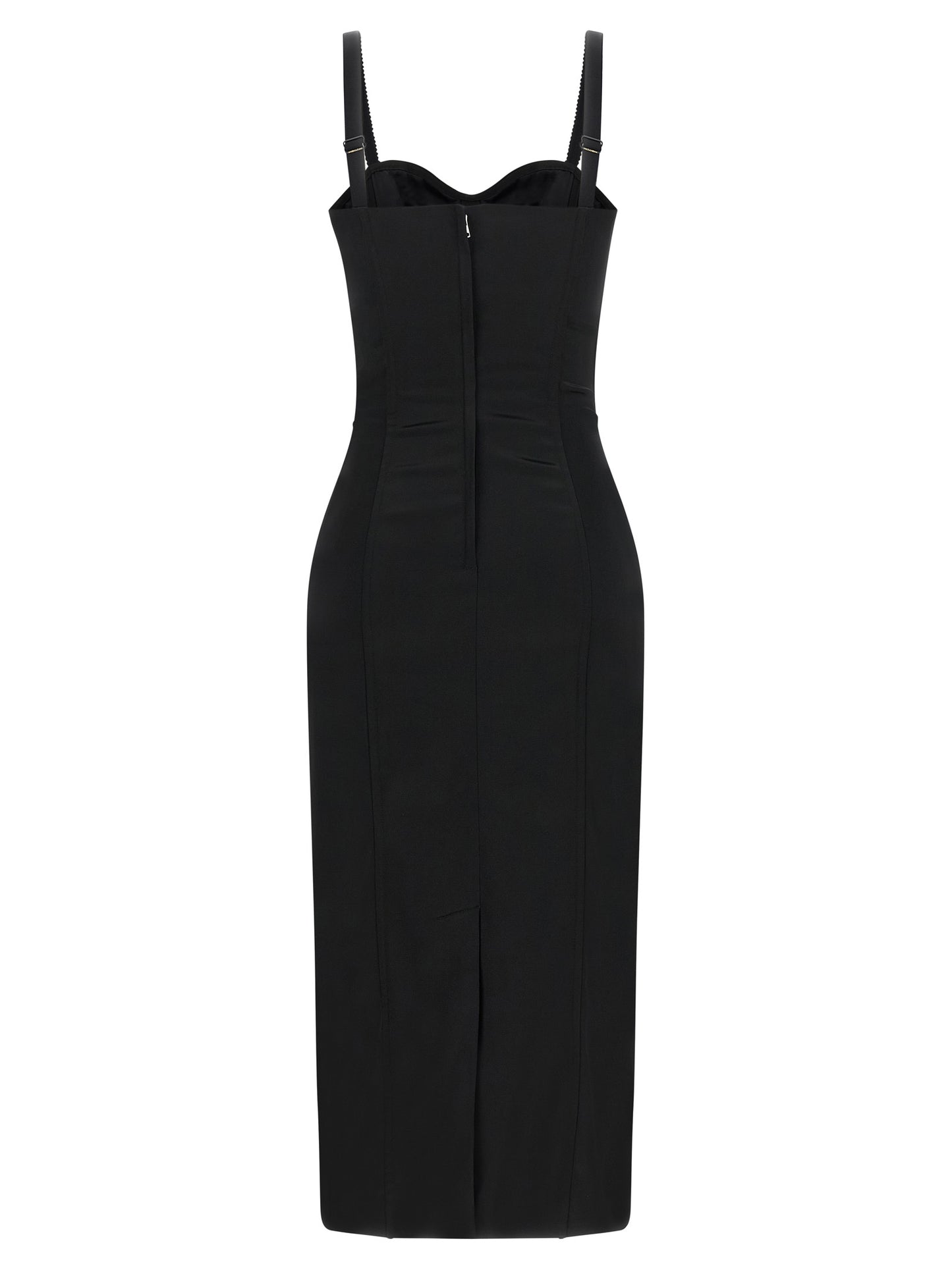 Dolce & Gabbana Black Acetate Midi Dress