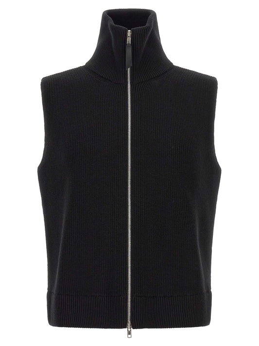 Maison Margiela Black Wool Sleeveles Sweater
