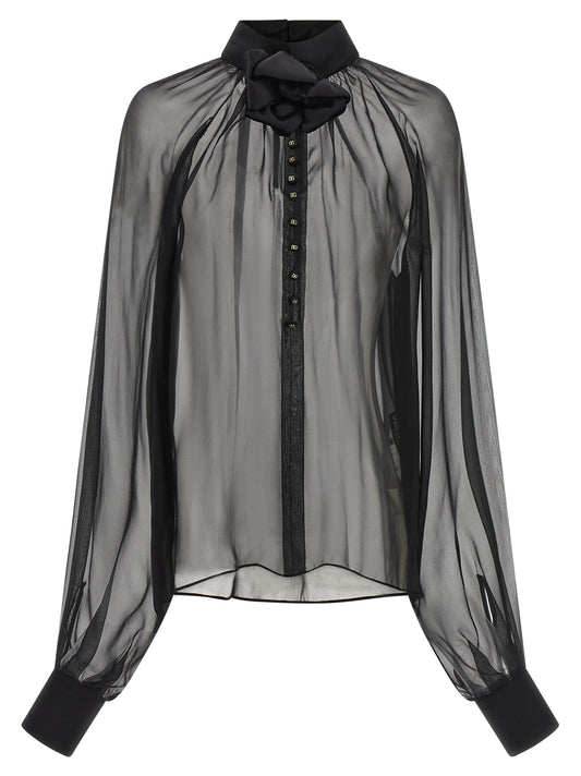 Dolce & Gabbana Black Silk Blouse