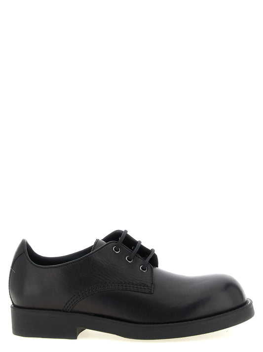 MM6 Maison Margiela Black Cowhide Oxfords And Derbies