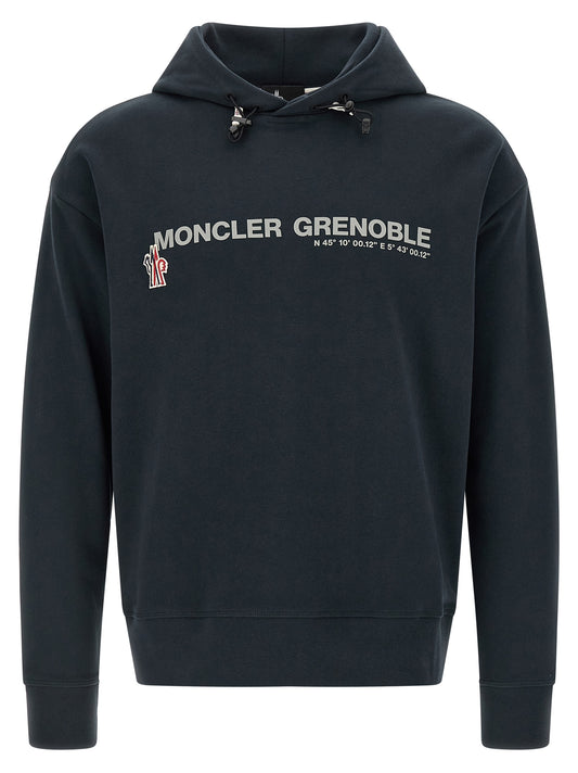 Moncler Grenoble Blue Cotton Sweatshirt