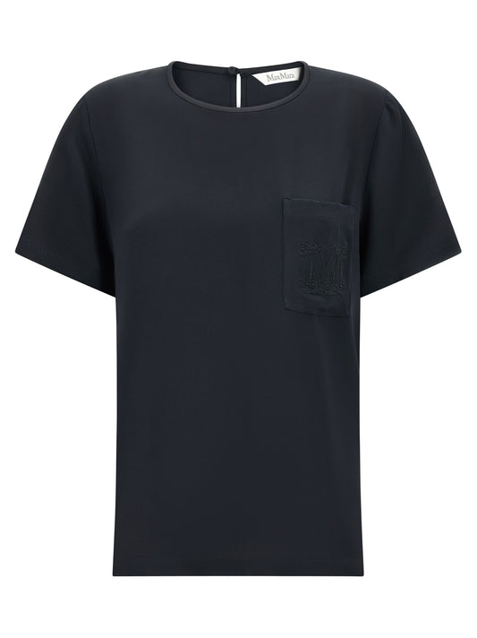 Max Mara Black Silk Blouse