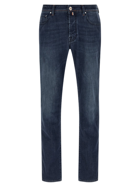 Jacob Cohen Blue Cotton Slim Fit Jeans