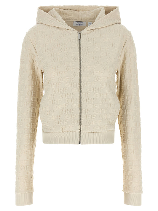 Off-White Beige Cotton Sweatshirt