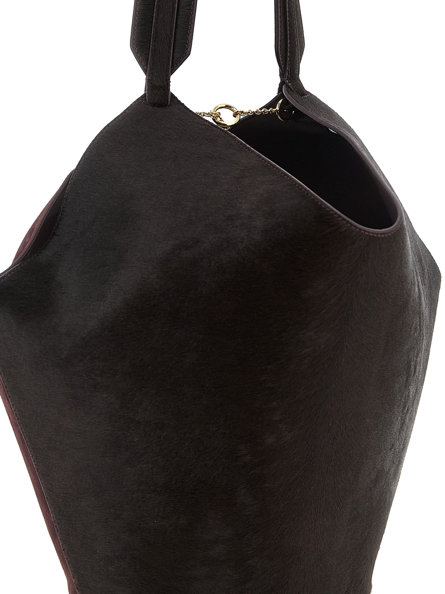 Khaite Bordeaux Calfskin Tote Bag