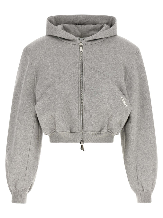 The Attico Gray Cotton Sweatshirt