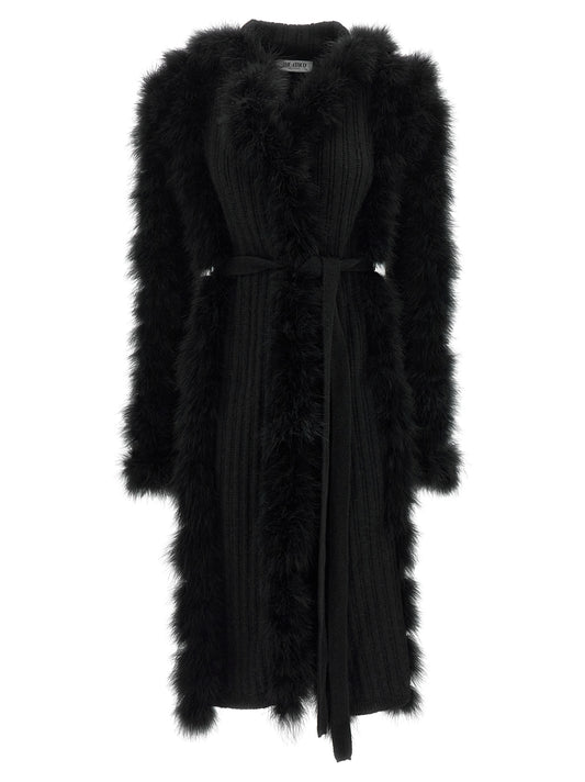 The Attico Black Wool Coat