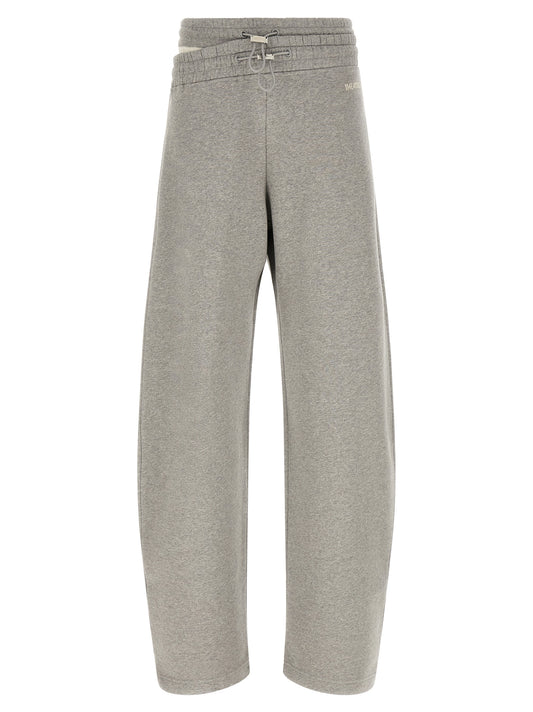 The Attico Gray Cotton Casual Pants