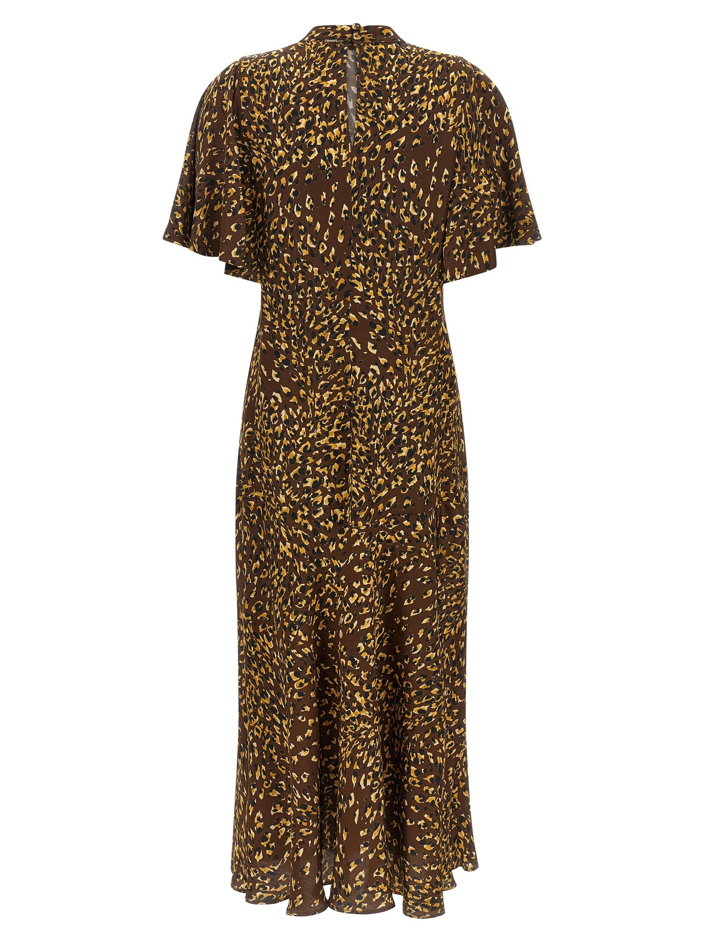 Twinset Brown Viscose Long Dress