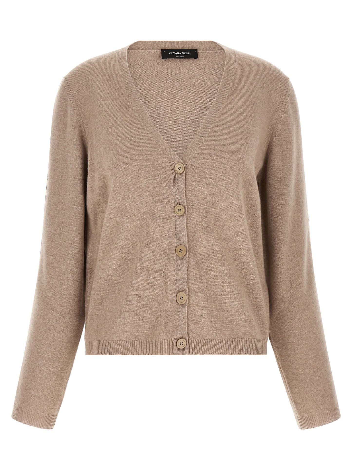 Fabiana Filippi Beige Virgin Wool Cardigan