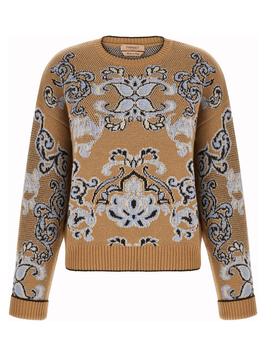 Twinset Brown Wool Cardigan