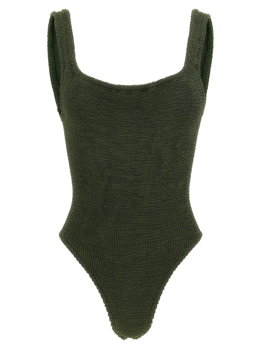 Hunza G Bicolor Polyamide One-Piece Swimsuit