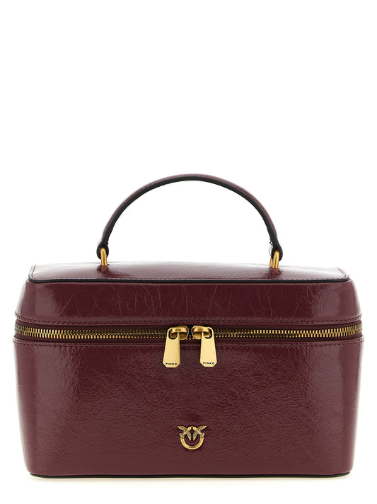 PINKO Bordeaux Calfskin Handbag