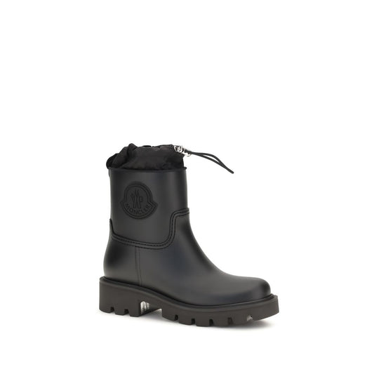 Moncler Black Pvc Rain Boots