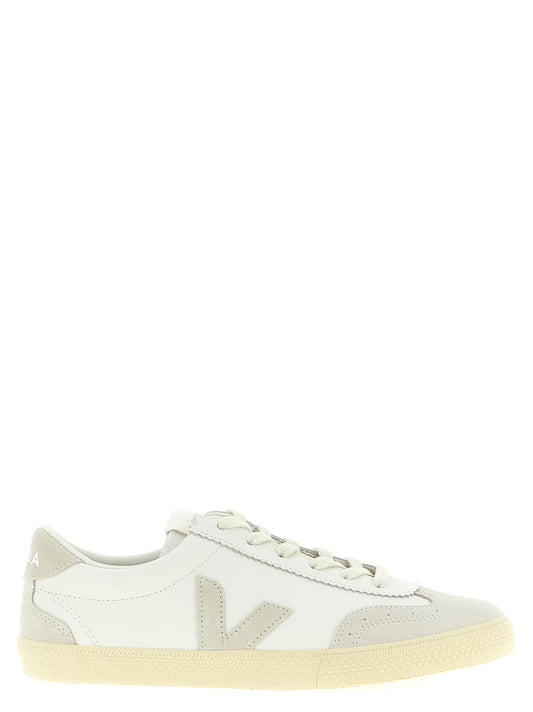Veja Beige Genuine Leather Low Top Sneakers