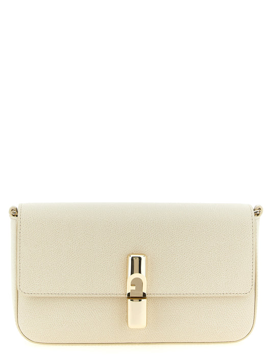 Furla White Calfskin Crossbody Bag