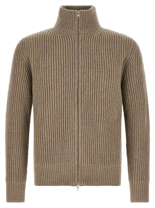 MM6 Maison Margiela Beige Wool Full-Length Jacket