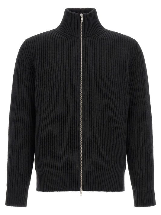 MM6 Maison Margiela Black Wool Full-Length Jacket