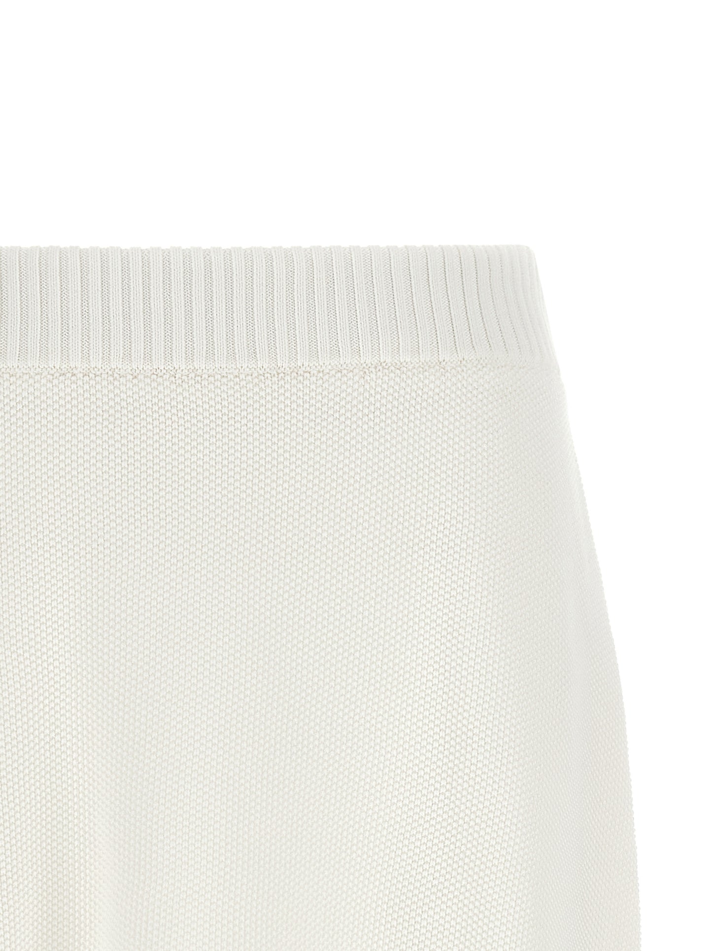Brunello Cucinelli White Cotton Long Skirt