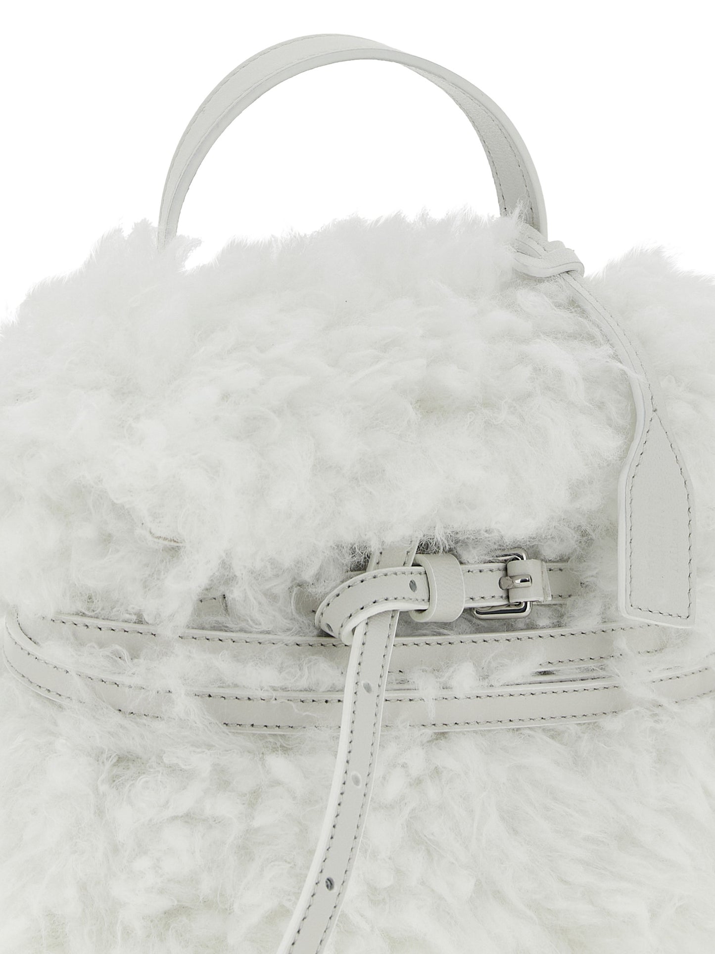 Moschino White Leather Handbag
