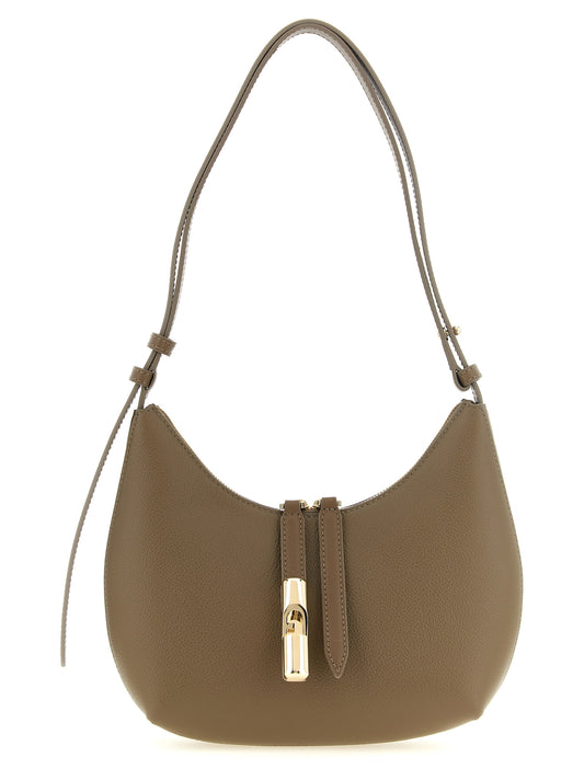 Furla Beige Calfskin Shoulder Bag