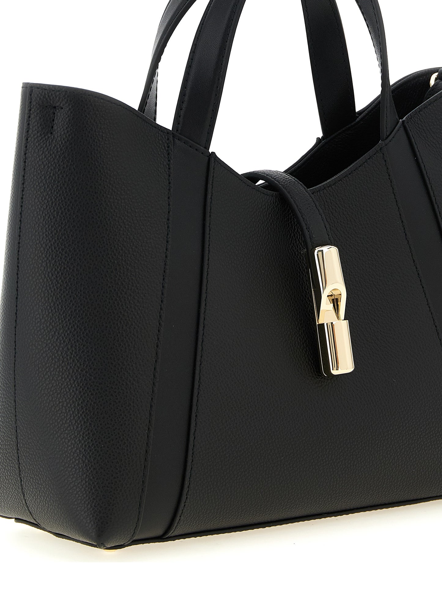 Furla Black Calfskin Tote Bag