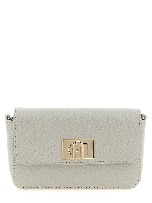 Furla Gray Calfskin Crossbody Bag