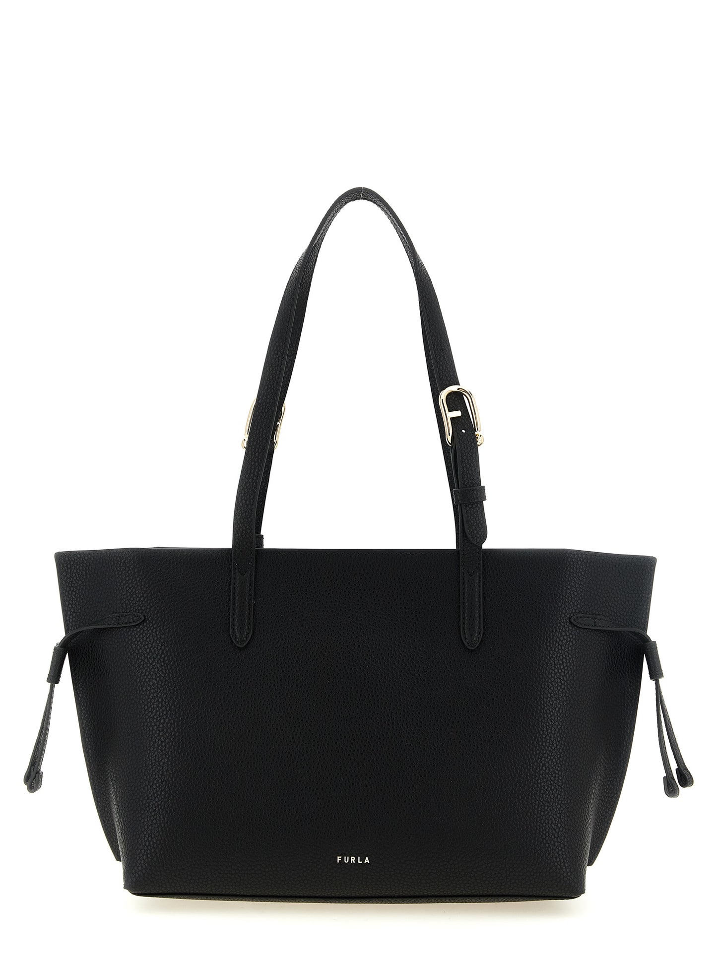 Furla Black Calfskin Tote Bag