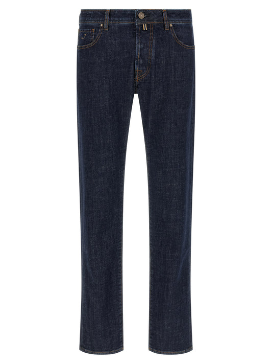 Jacob Cohen Blue Cotton Slim Fit Jeans