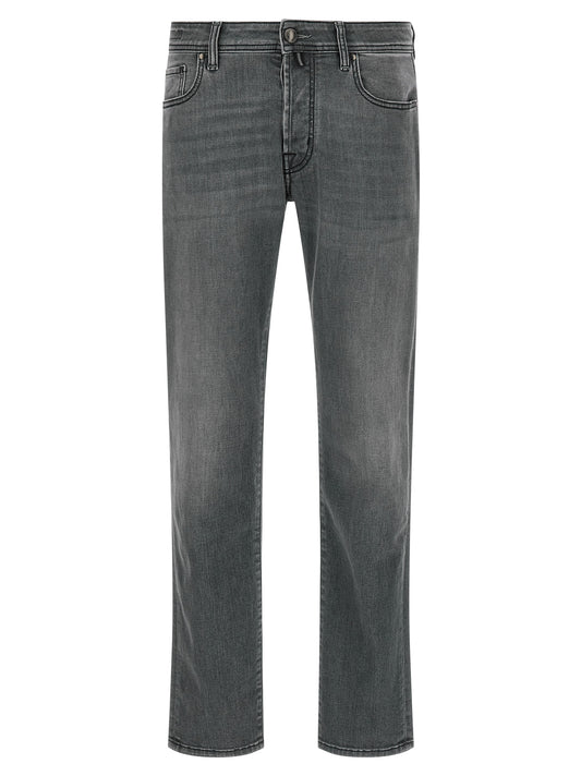 Jacob Cohen Gray Cotton Slim Fit Jeans