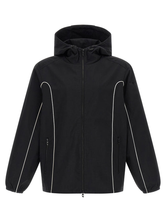 Diesel Black Polyamide Shell Jacket