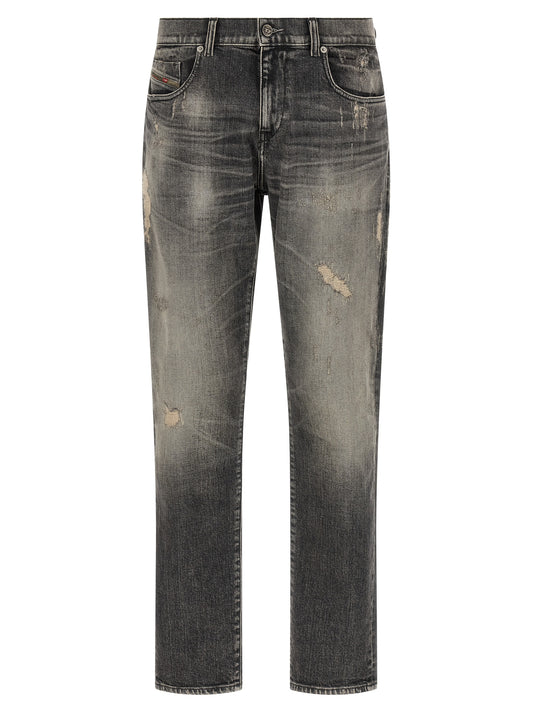 Diesel Gray Cotton Skinny Jeans