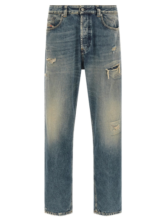 Diesel Blue Cotton Tapered Jeans