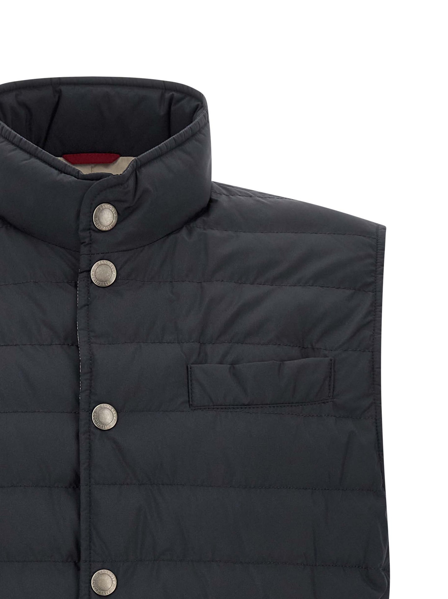 Brunello Cucinelli Blue Polyester Sleeveless Jacket