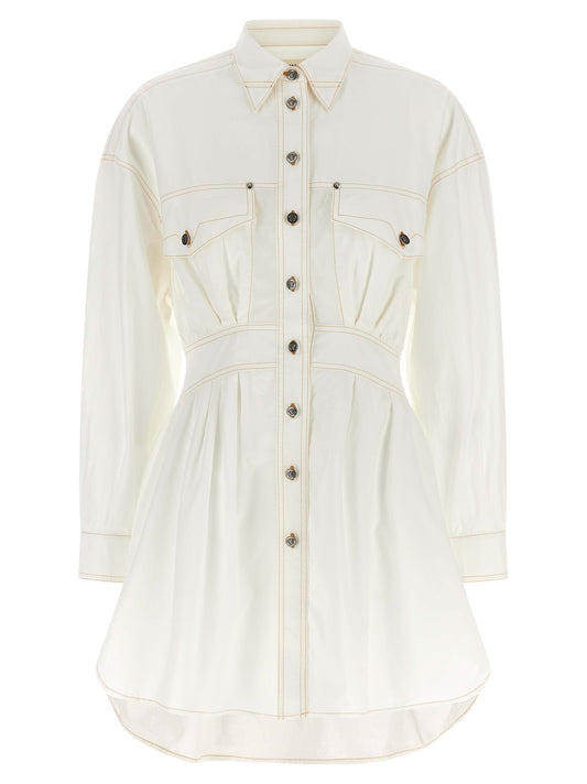 Versace White Cotton Short Dress