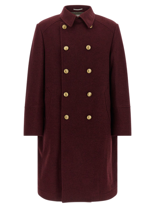Brunello Cucinelli Bordeaux Cashmere Coat