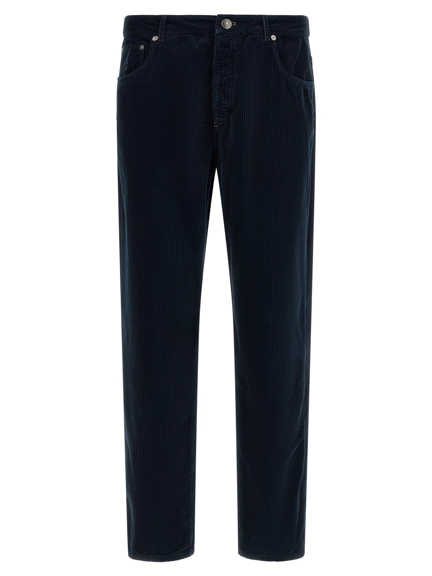 Brunello Cucinelli Blue Cotton Casual Pants