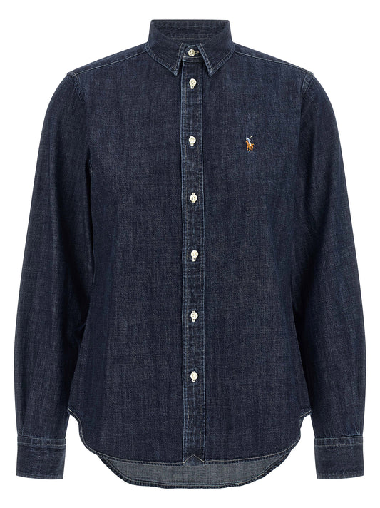 Polo Ralph Lauren Blue Cotton Blouse