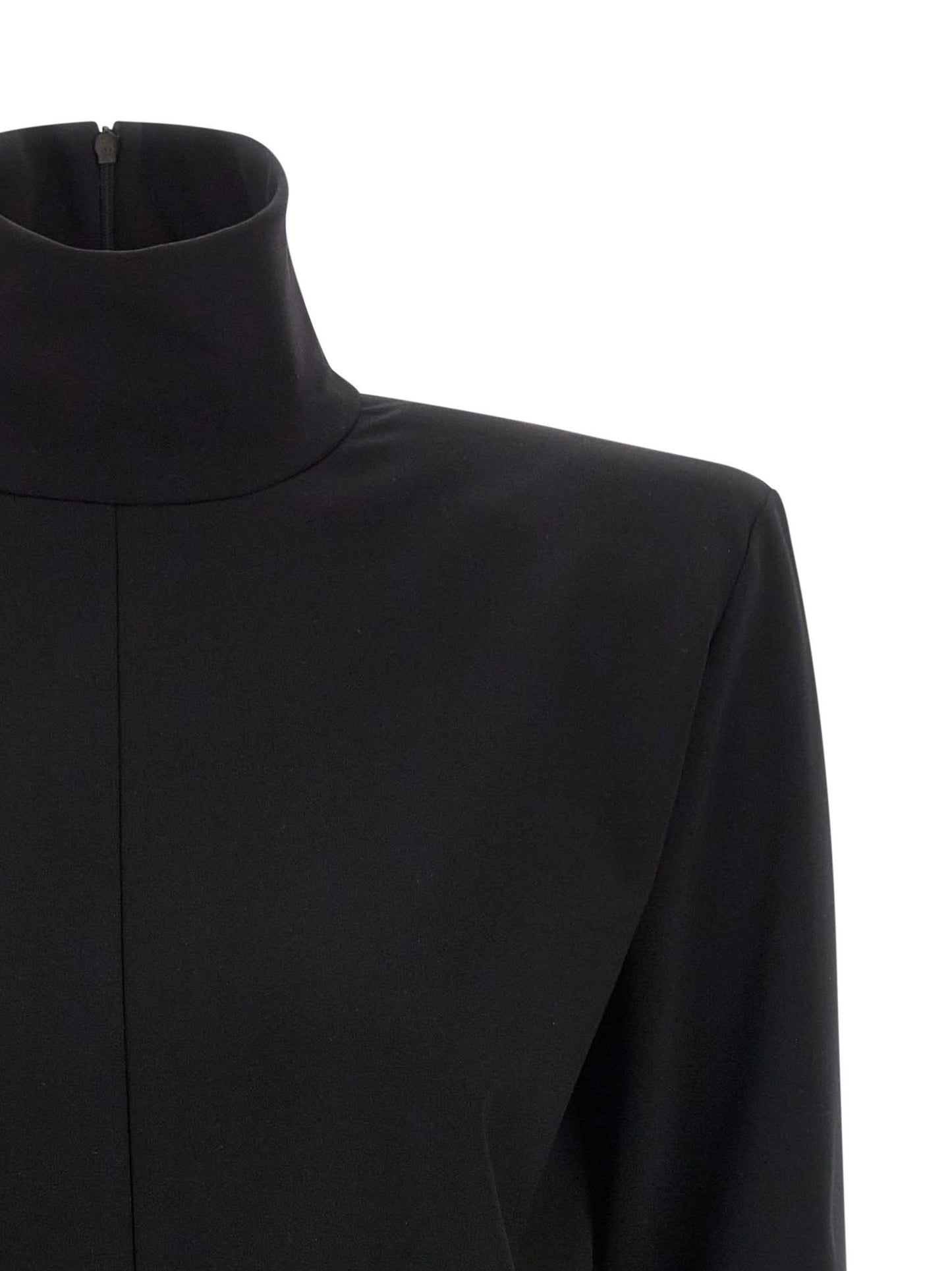 The Attico Black Viscose Short Dress