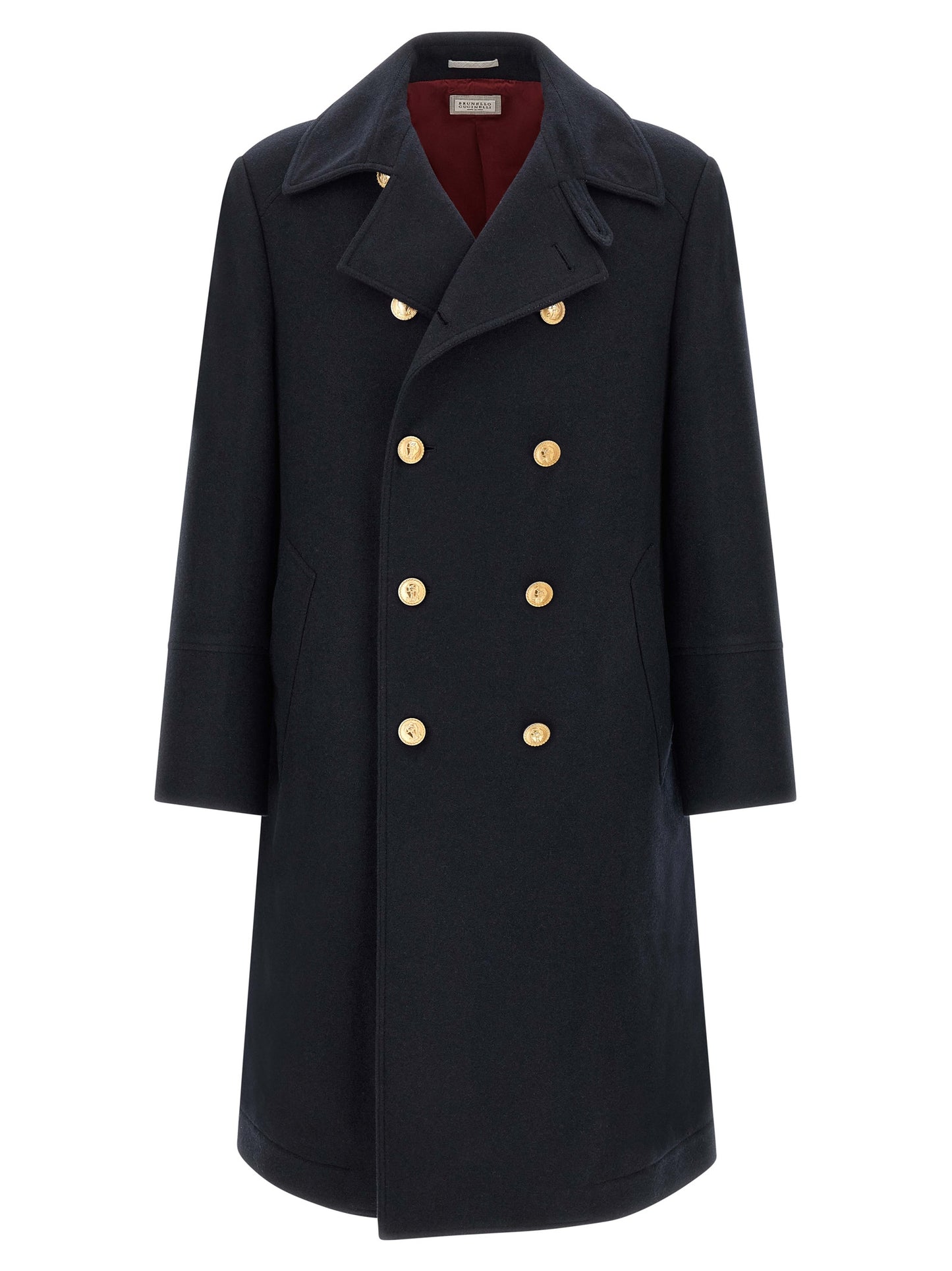 Brunello Cucinelli Blue Cashmere Coat